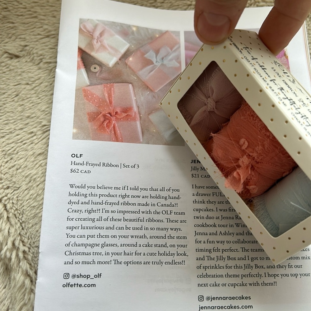 OLF for the Jilly Box Luxe Chiffon Ribbon
